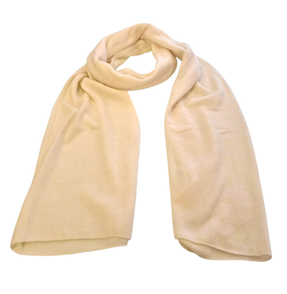 Winter White Large Cashmere Travel Wrap