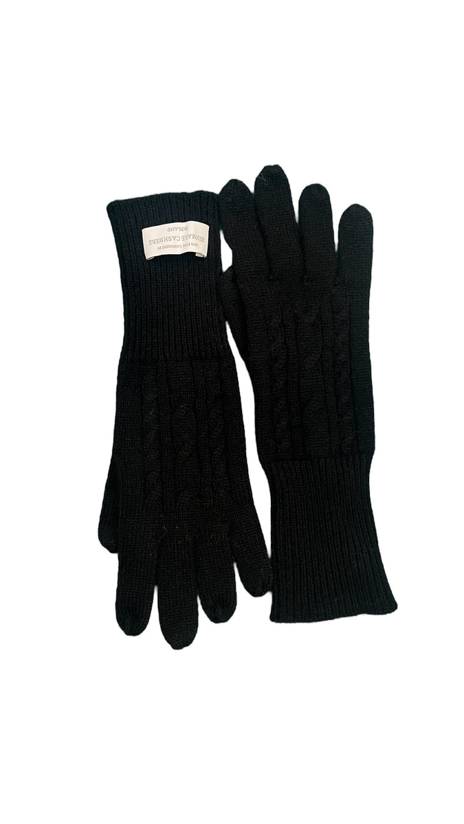 Black Cashmere Gloves Kenmare Cashmere