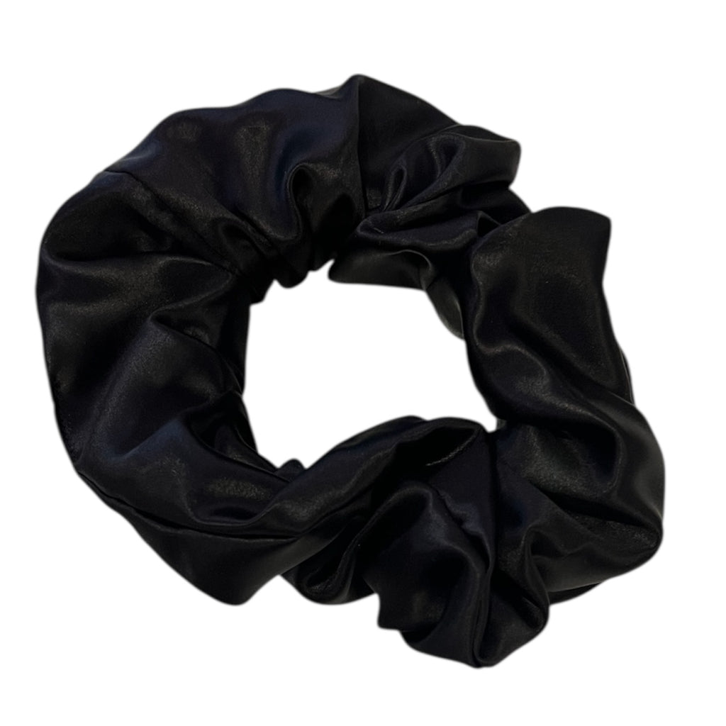 100% Mulberry Silk Scrunchie - Black