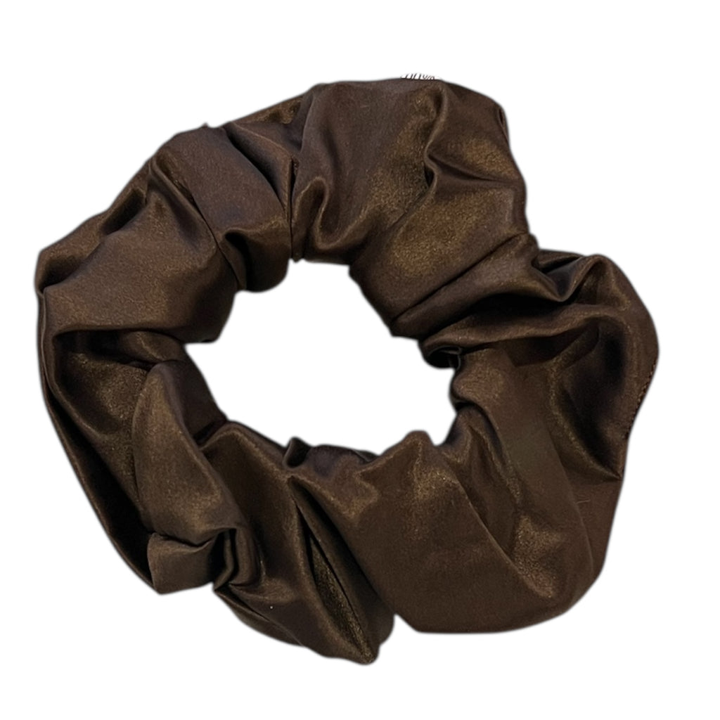 100% Mulberry Silk Scrunchie - Brown