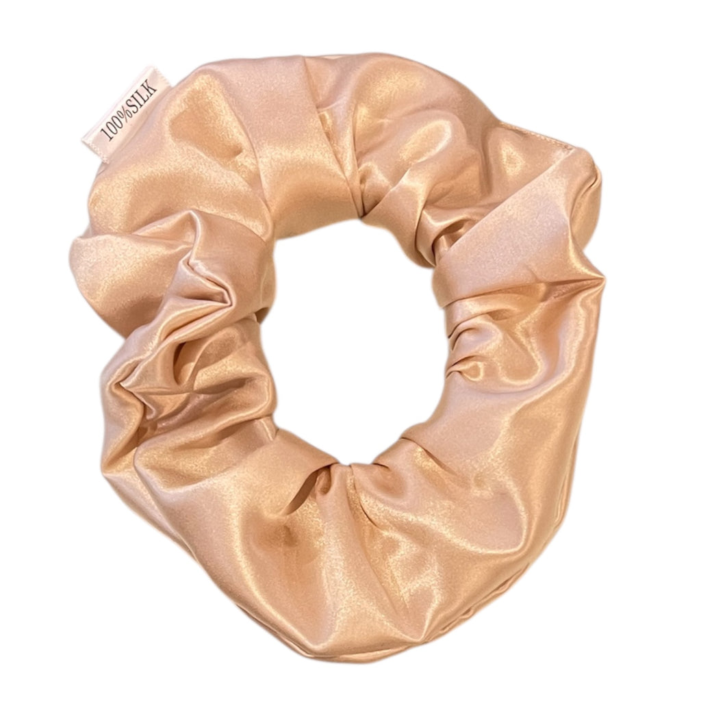 100% Mulberry Silk Scrunchie - Champagne