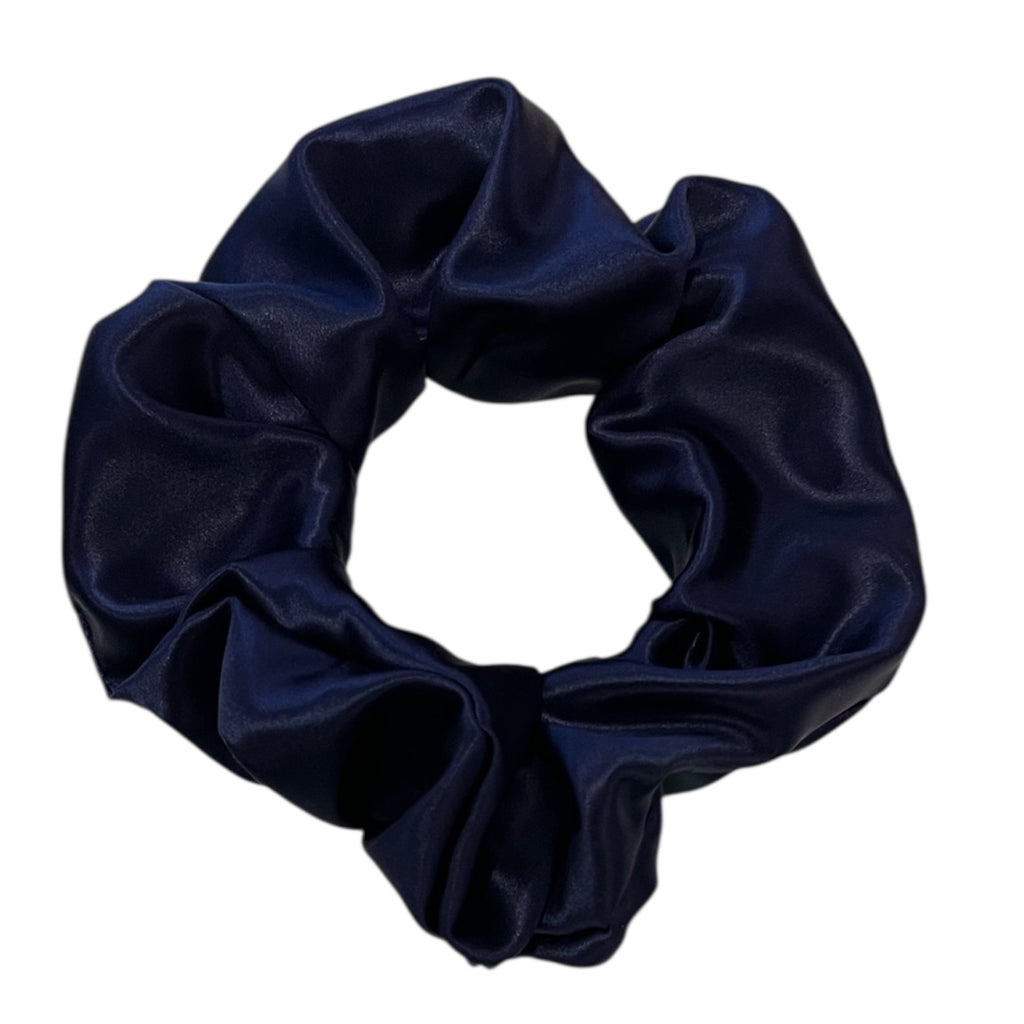 100% Mulberry Silk Scrunchie - Navy