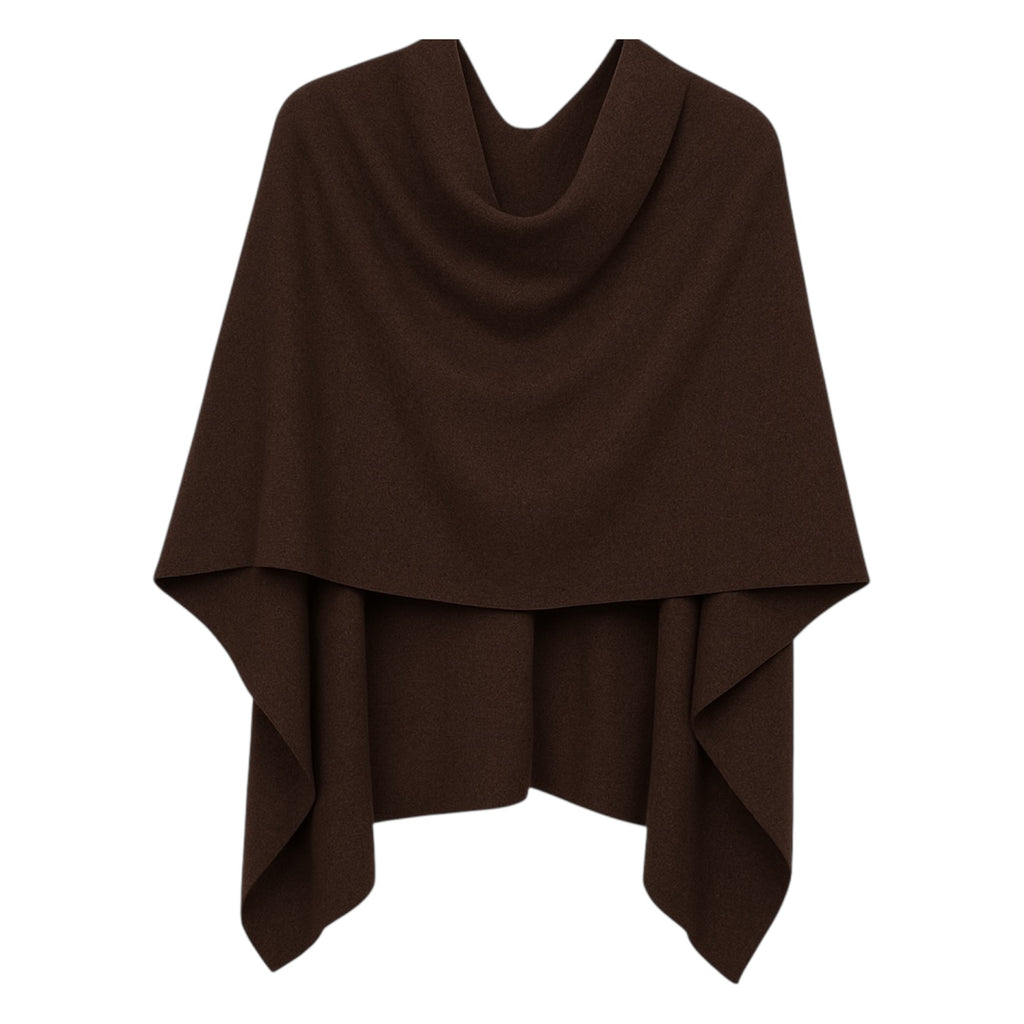 Cocoa Brown Cashmere Poncho