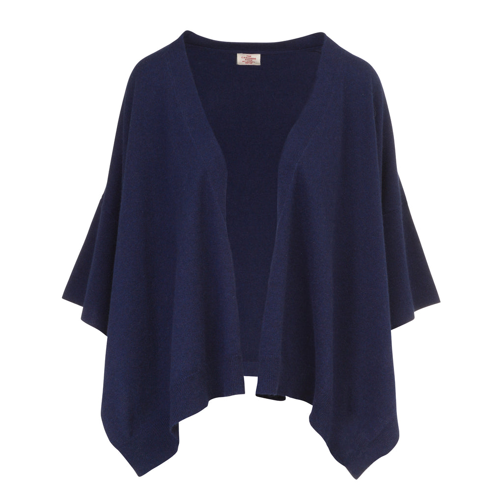 navy pure cashmere overlap cardigan kenmare cashmere