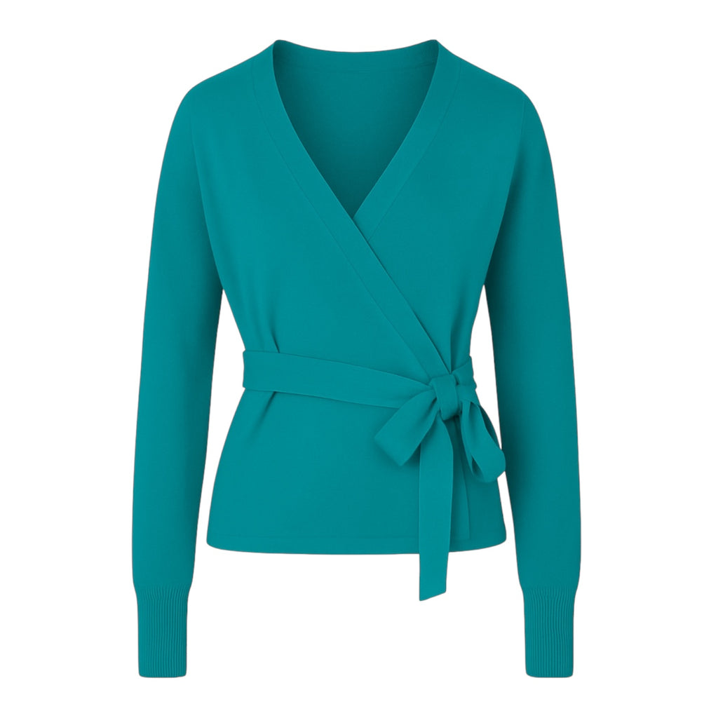 Ballet Wrap Cardigan in Vert