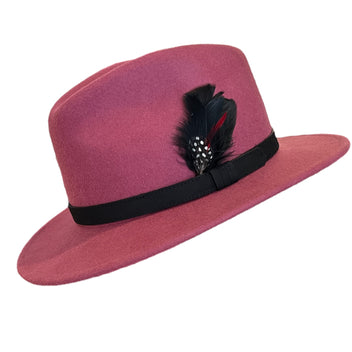 hyde着 Roen feather hat Shandon Fedora 100% Wool Racing Hats with Feather – Kenmare Cashmere