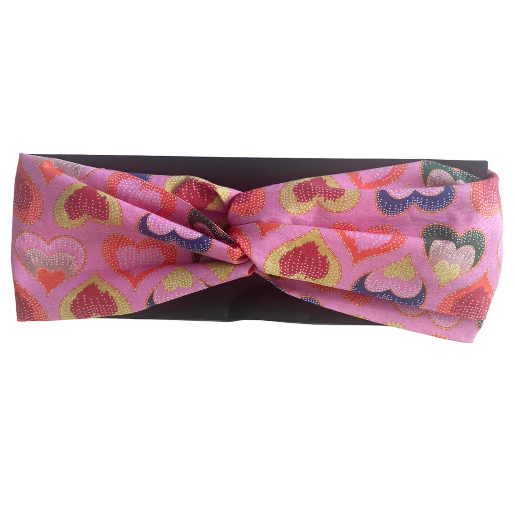 Emily Lovelock Headband Pink Hearts