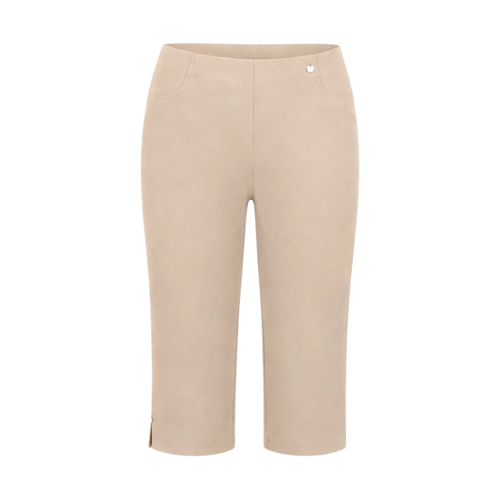Beige Bella 07 3/4 Length Capri with Back Pockets by Robell