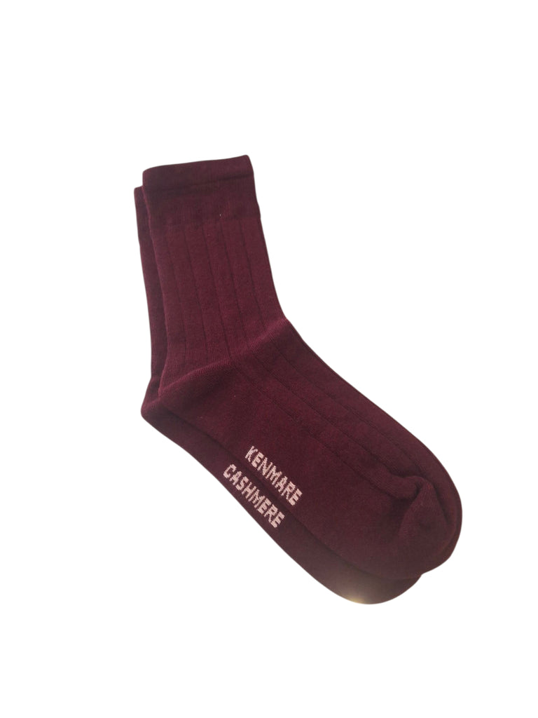 Burgundy Cashmere Socks