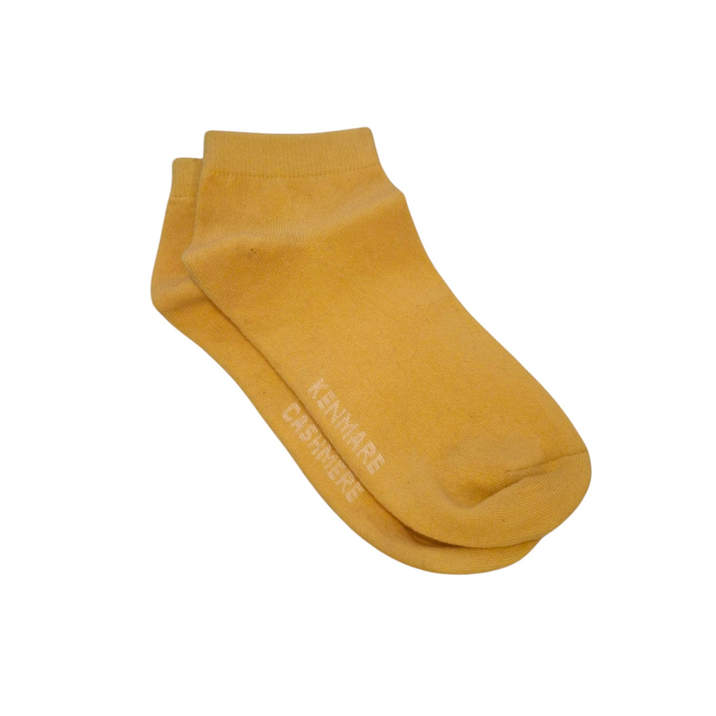 Soft Yellow Cashmere Ankle Socks by Kenmare Cashmere