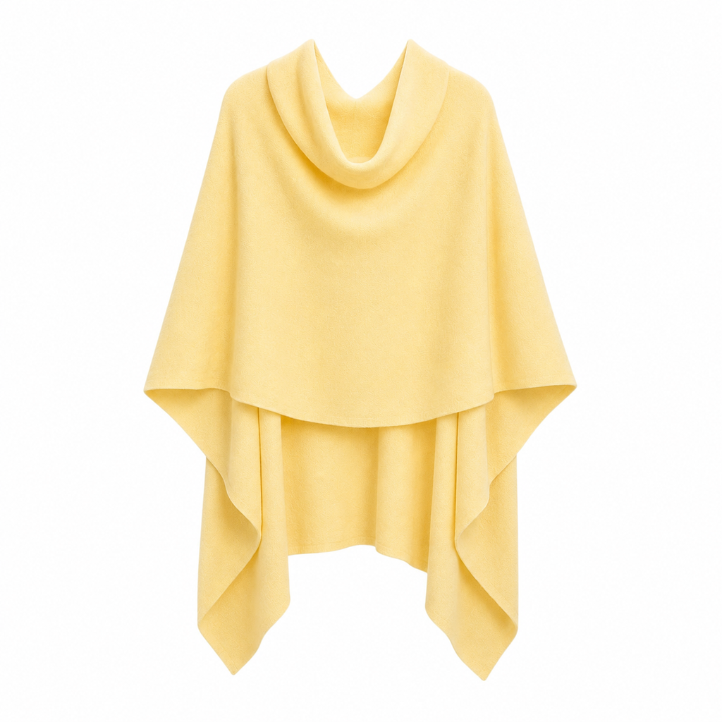 Soft Yellow Cashmere Poncho by Kenmare Cashmere