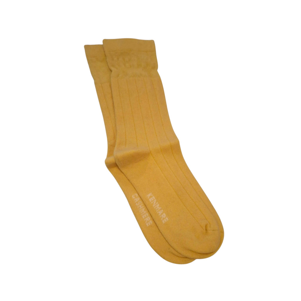 Soft Yellow Cashmere Socks by Kenmare Cashmere