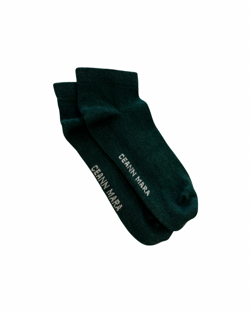 Hunter Green Cashmere Ankle Socks