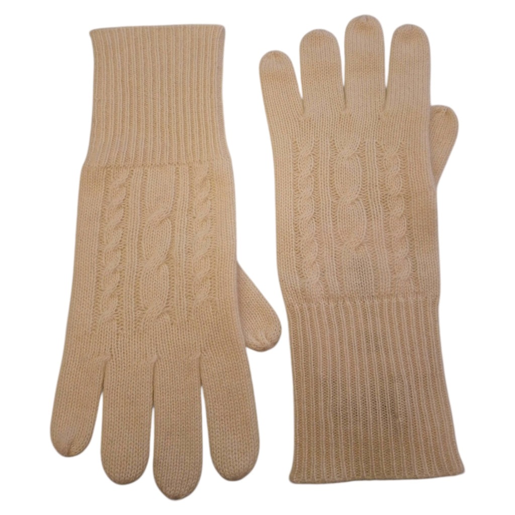 Cashmere Gloves in Sand