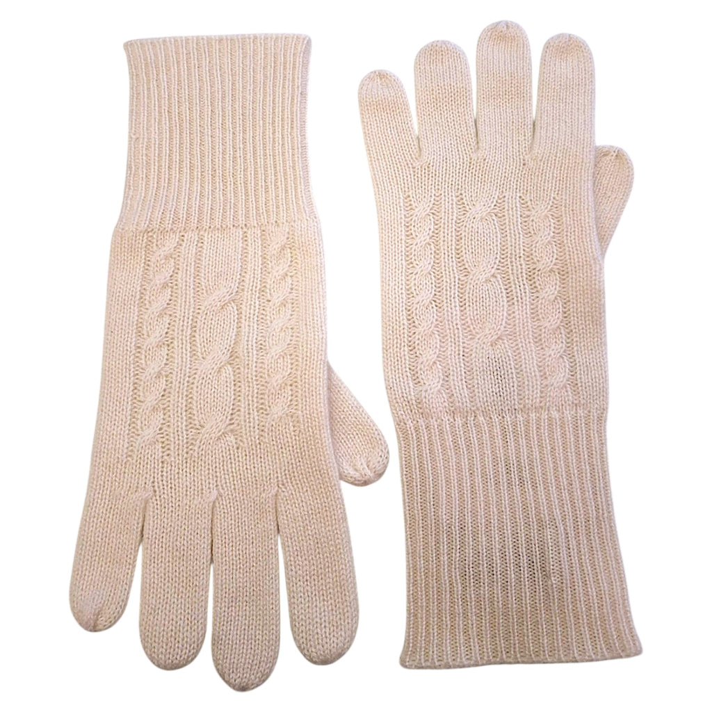 Cashmere Gloves in Winter White