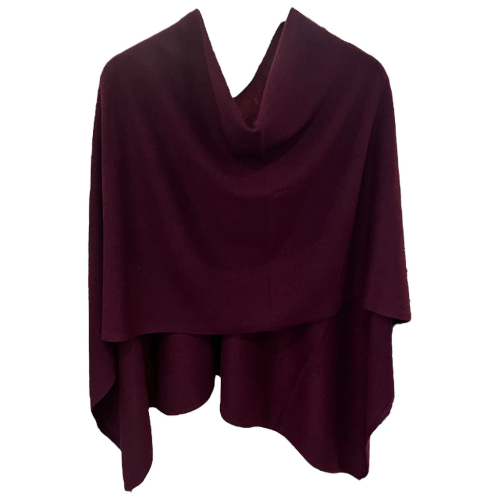 Burgundy Cashmere Poncho