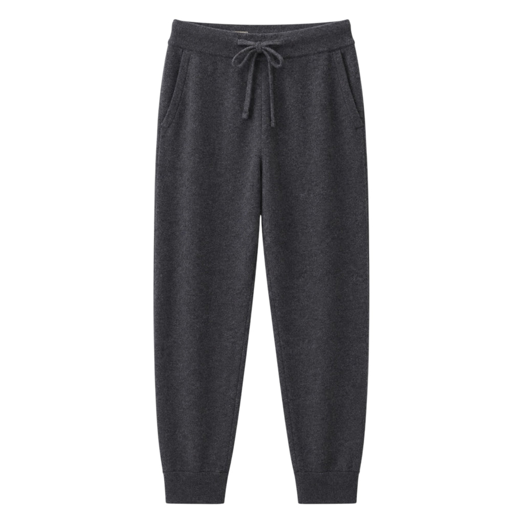 Charcoal Grey 100% Pure Cashmere Joggers by Kenmare Cashmere