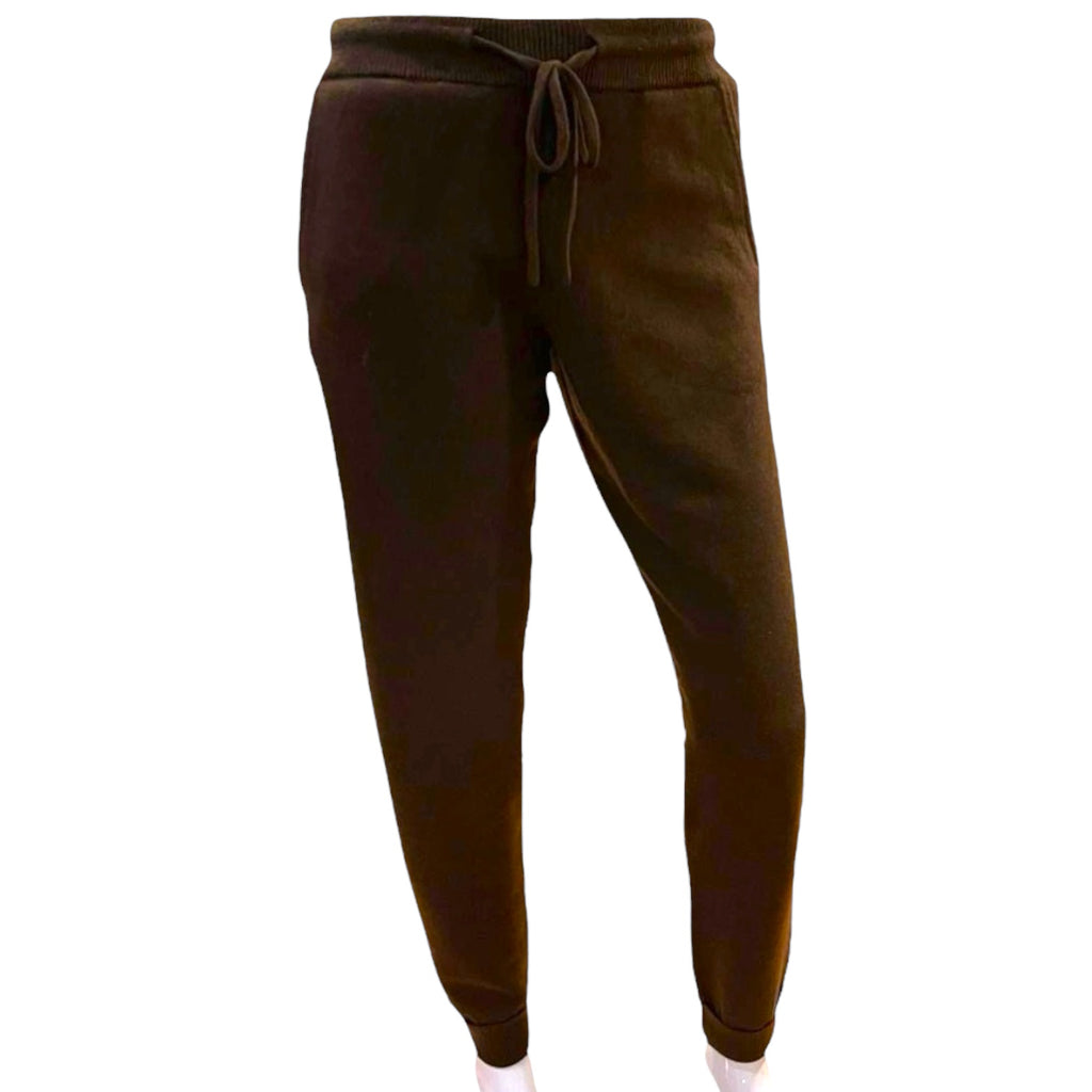 Cashmere Joggers in Chocolate Brown