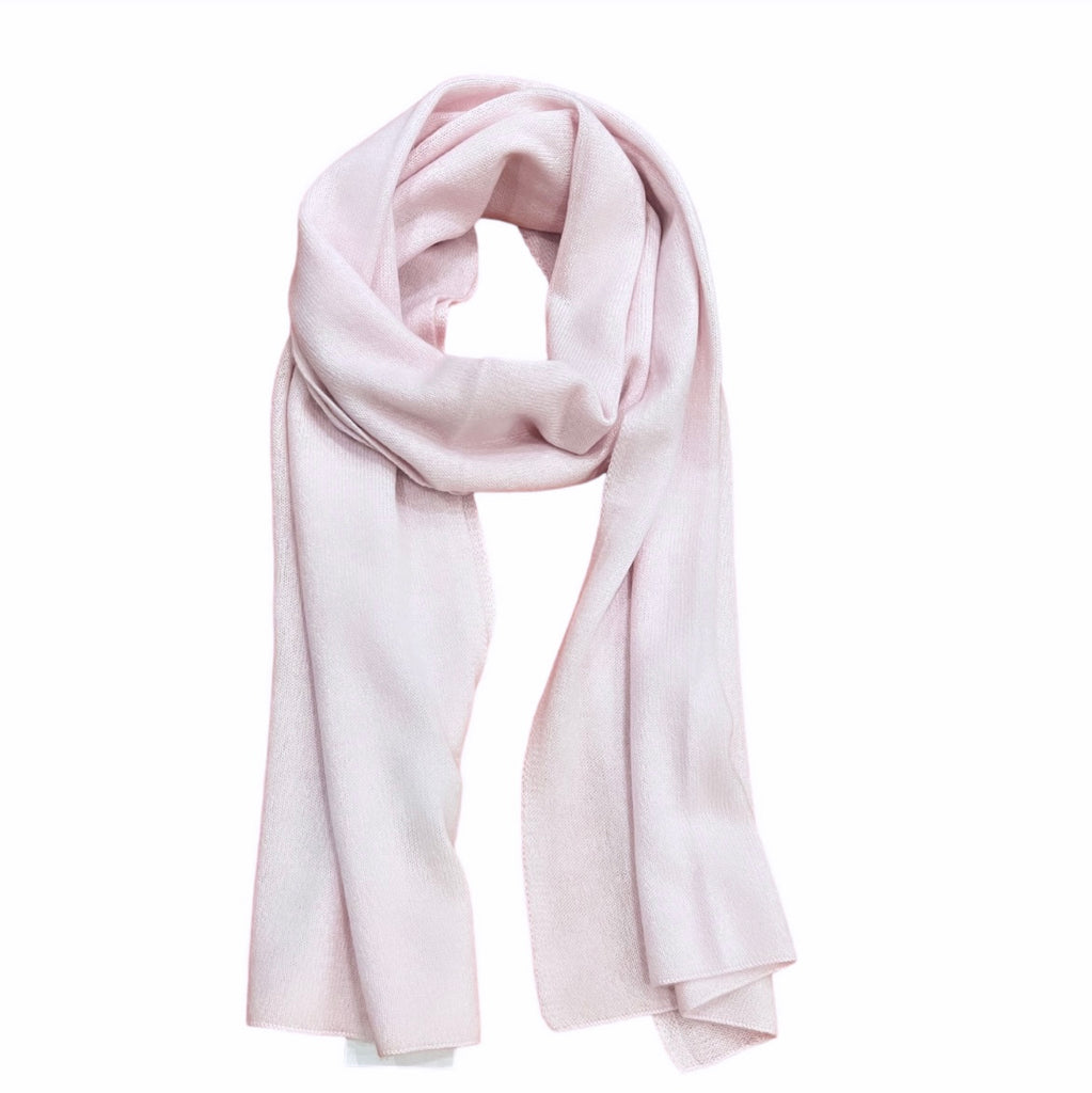 Baby Pink Cashmere Travel Wrap / Scarf