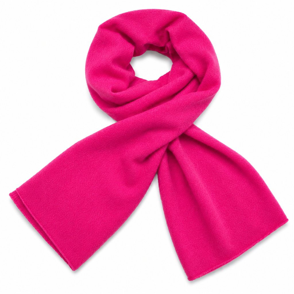 Hot Pink 100% Pure Cashmere Scarf by Kenmare Cashmere