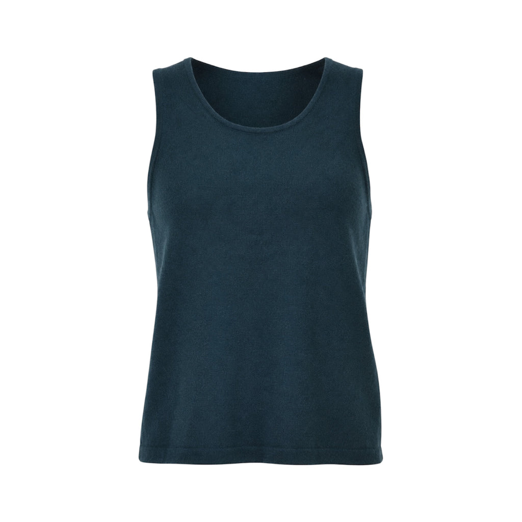 Dark Green 100% Pure Cashmere Sleeveless Vest by Kenmare Cashmere