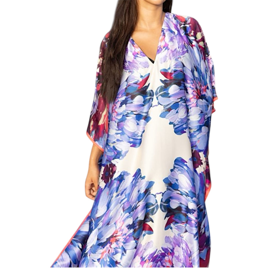 Dream Blue Silk Kaftan - Caroline Duffy