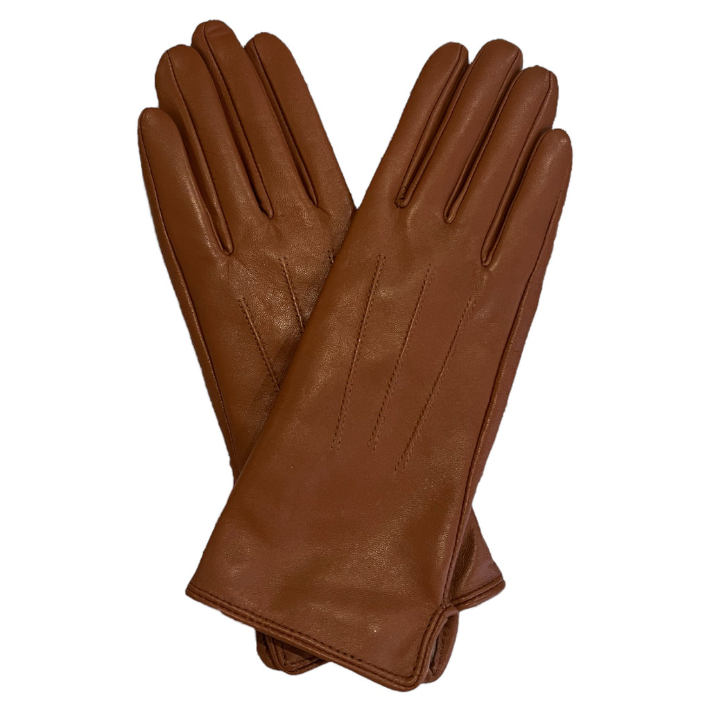 Ladies Cashmere-lined Leather Gloves in Tan