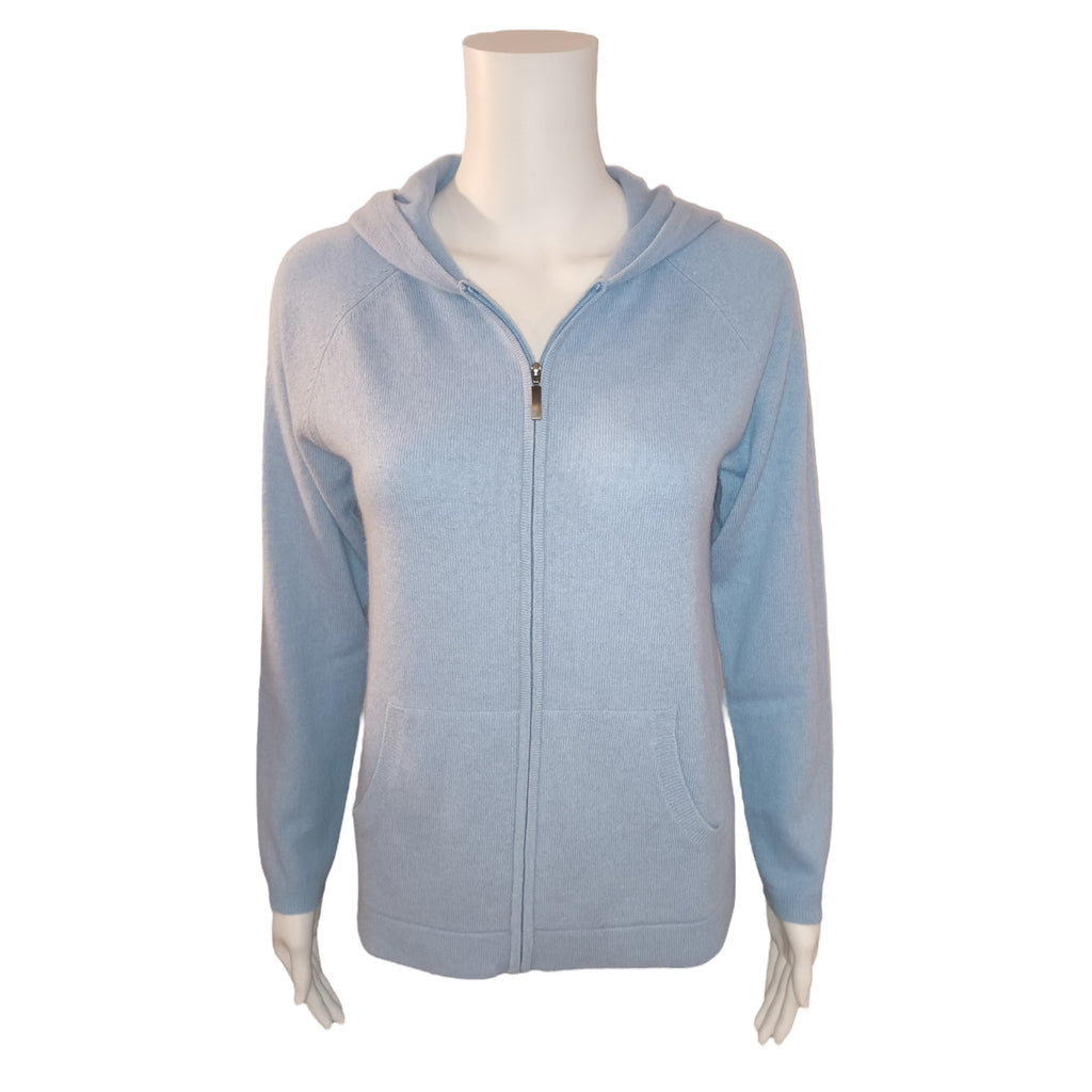 Cashmere Hoodie in Baby Blue