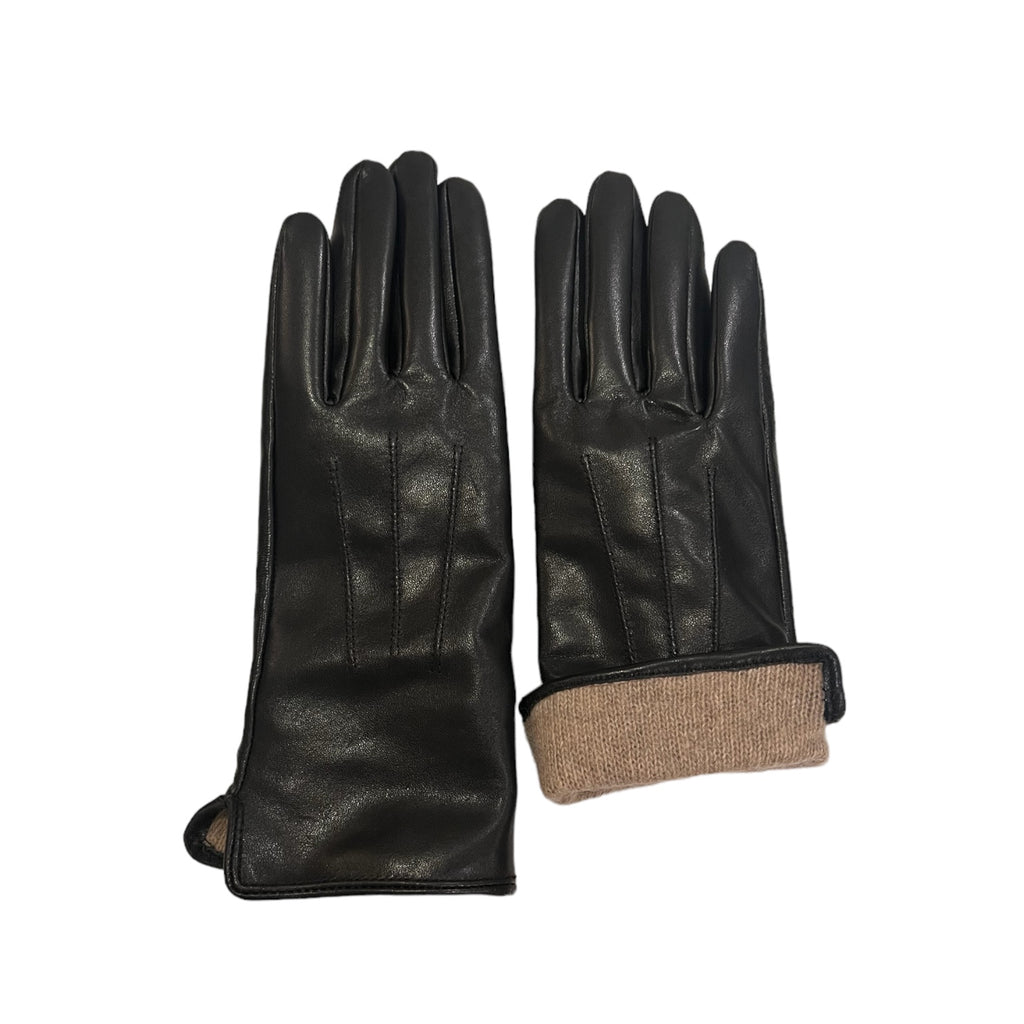 Ladies Cashmere-lined Leather Gloves in Black
