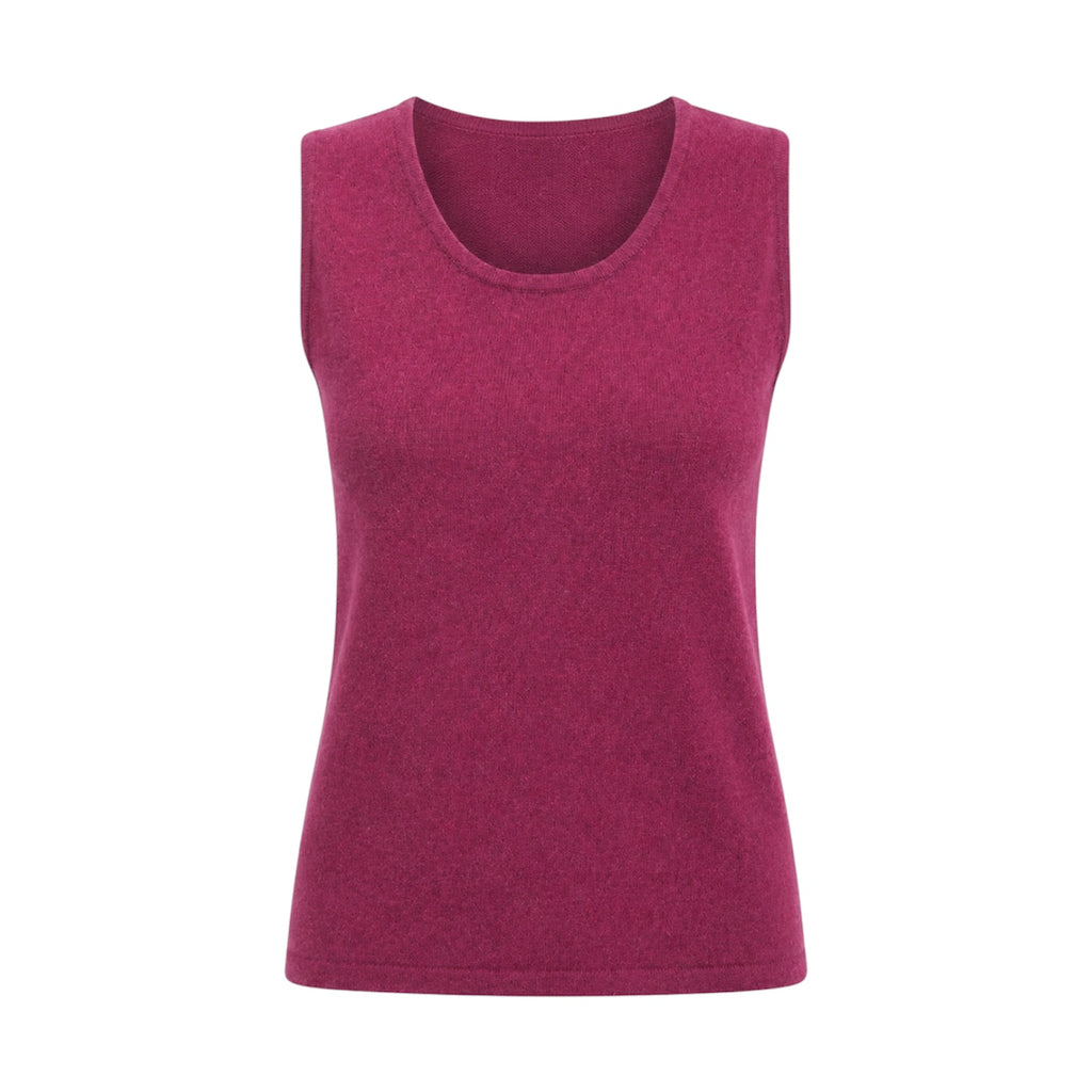 Loganberry 100% Pure Cashmere Vest by Kenmare Cashmere