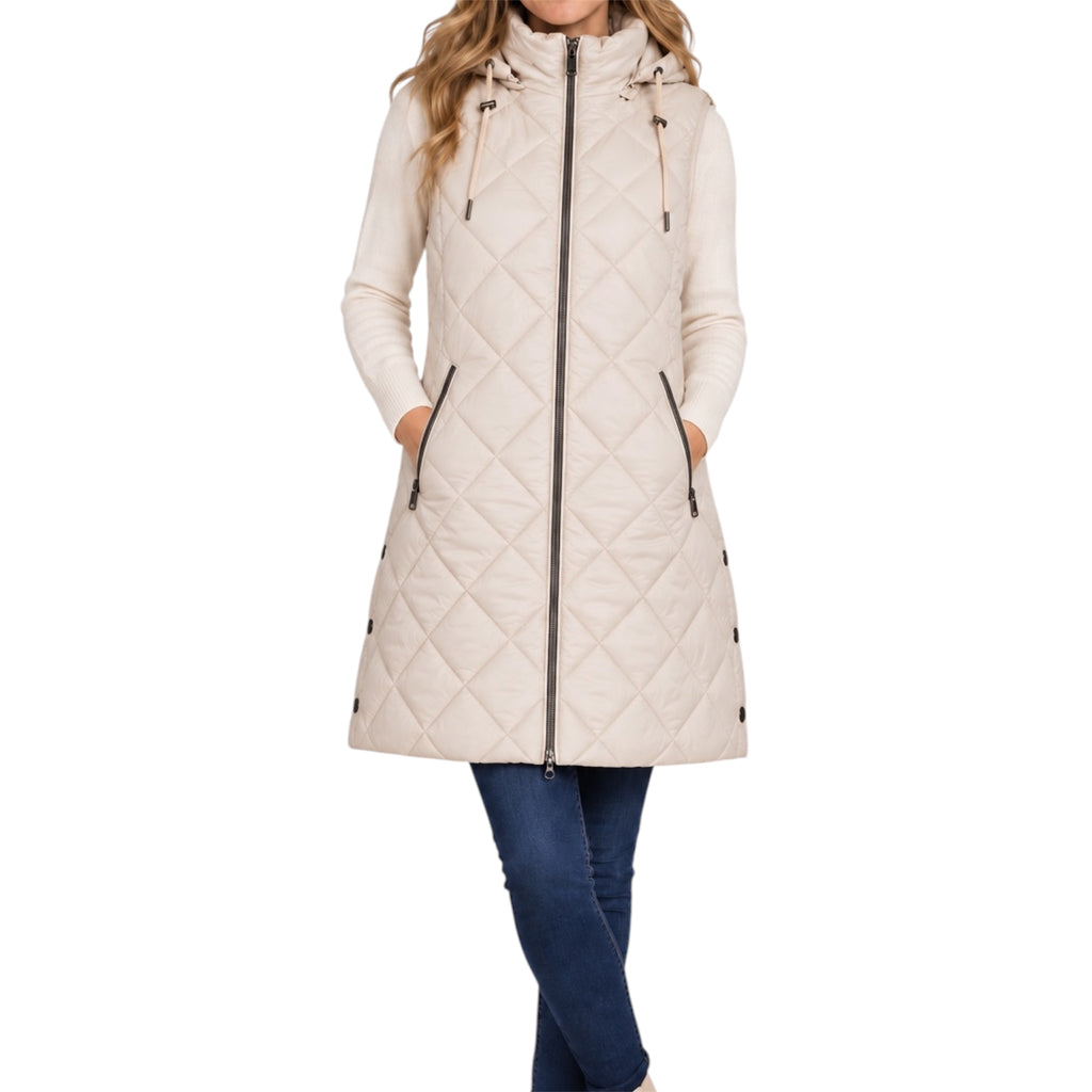 NORMANN Longline Gilet in Champagne