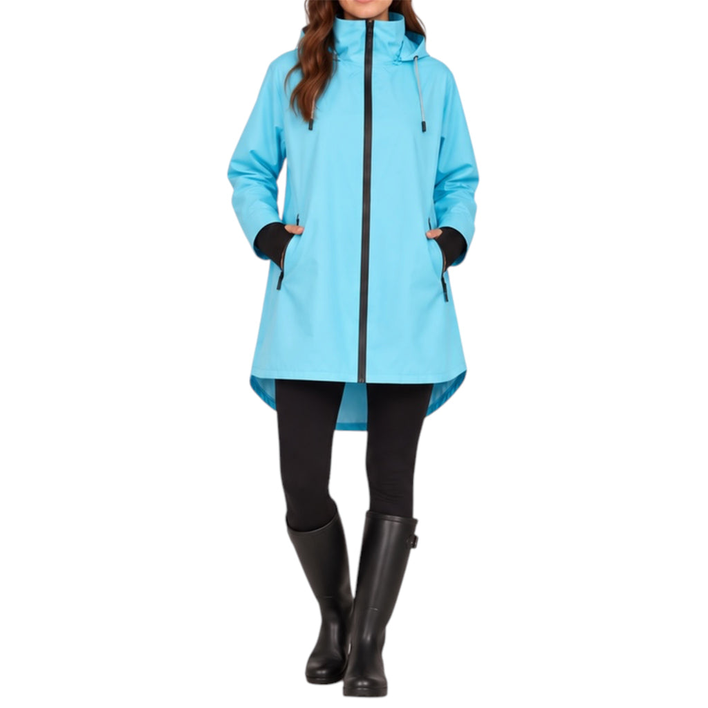 NORMANN Cape Raincoat in Tiffany Blue