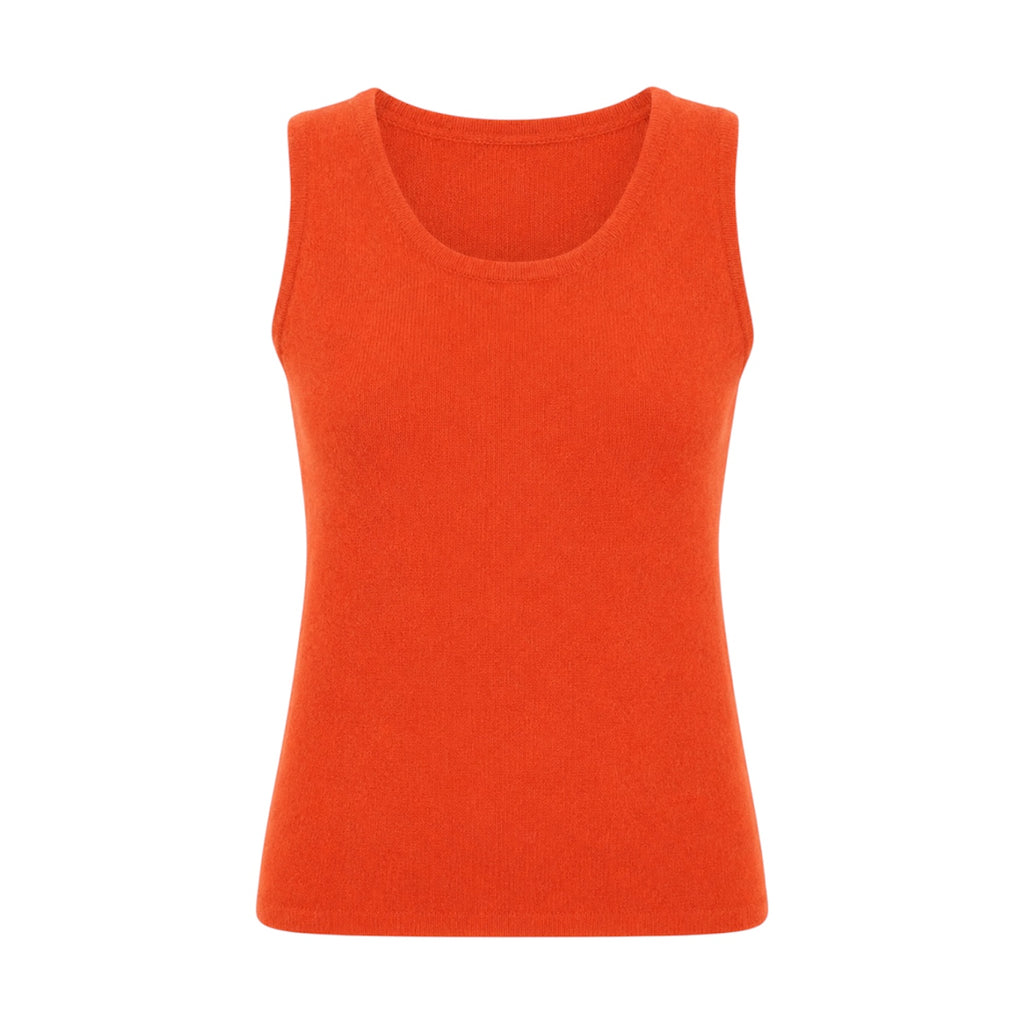 Seville Orange 100% Pure Cashmere Sleeveless Vest by Kenmare Cashmere