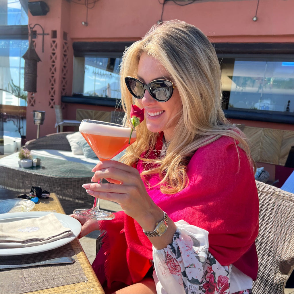 Pink Orange Ombre 100% Pure Cashmere Wrap by Kenmare Cashmere