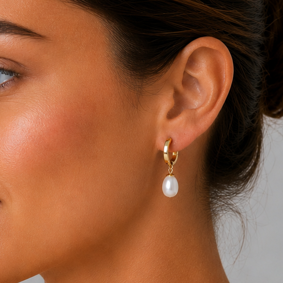 Signature Flawless Freshwater Pearl and 14K Gold-filled Earrings by Ceann Mara Jewellery