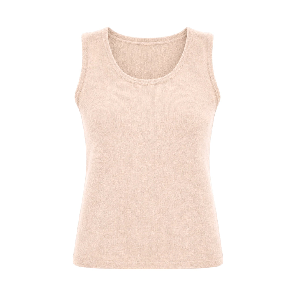 Sand 100% Pure Cashmere Sleeveless Vest by Kenmare Cashmere