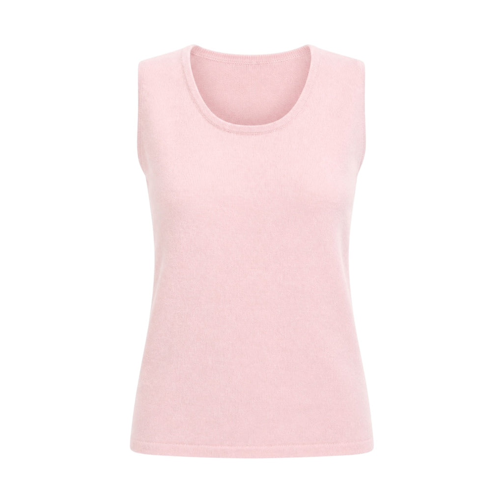 Baby Pink 100% Pure Cashmere Vest by Kenmare Cashmere