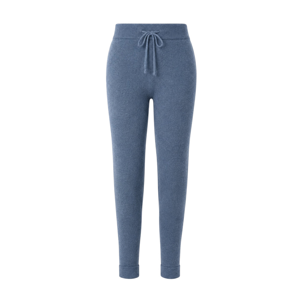 Steel Blue 100% Pure Cashmere Joggers by Kenmare Cashmere