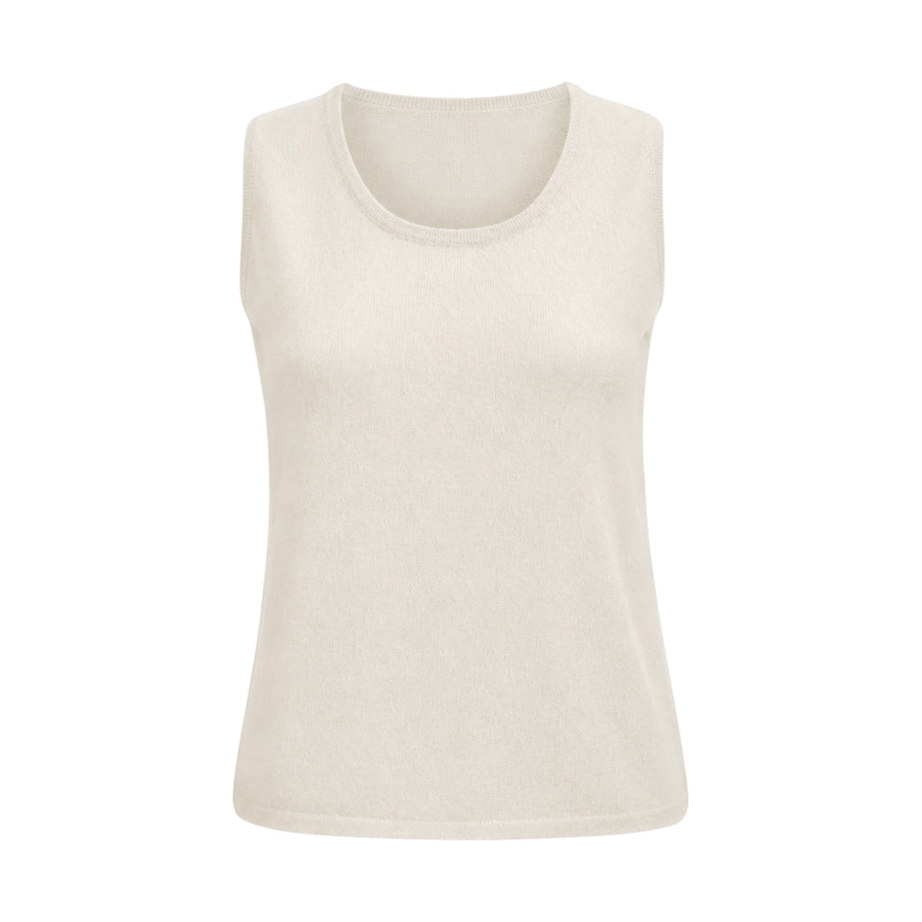 Winter White 100% Pure Cashmere Vest by Kenmare Cashmere