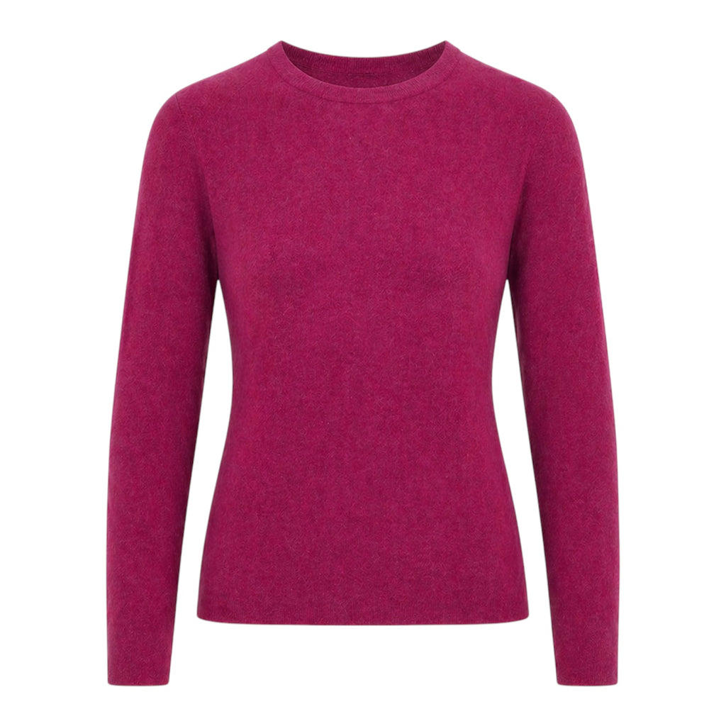 Women's Loganberry 100% Pure Cashmere Crew Neck by Kenmare Cashmere