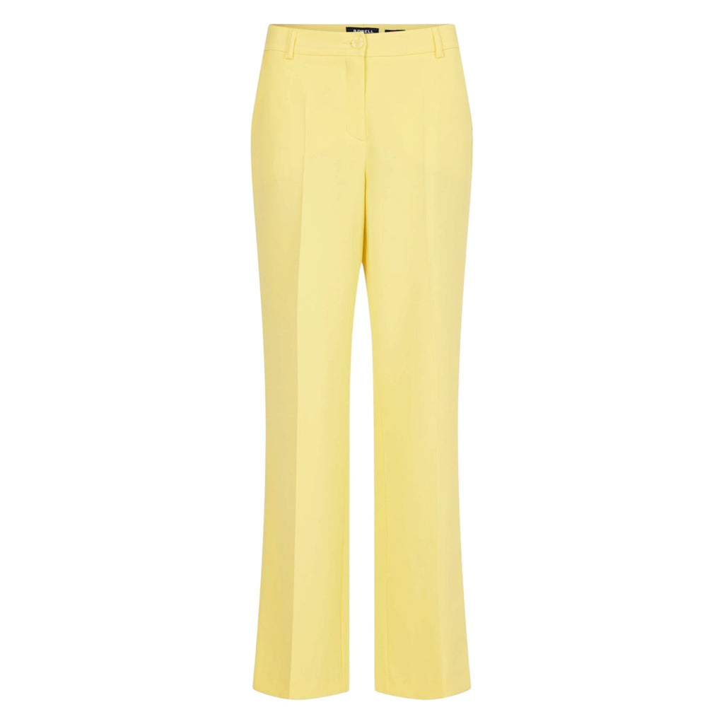 Lemon Yellow Wide Leg Trousers by Robell