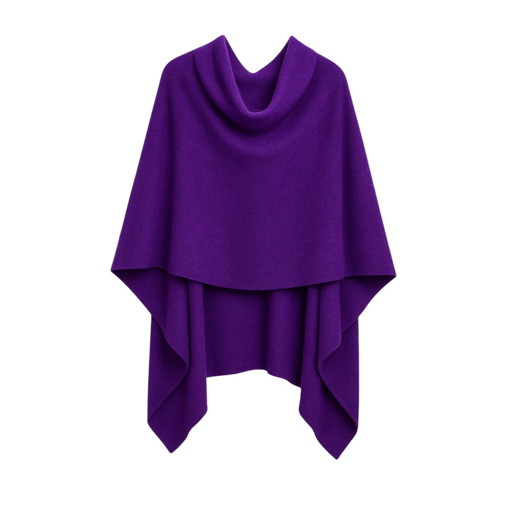 Purple Cashmere Poncho