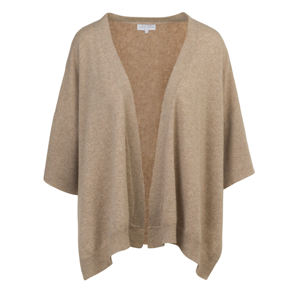 Cashmere Overlap Cardigan in Oatmeal