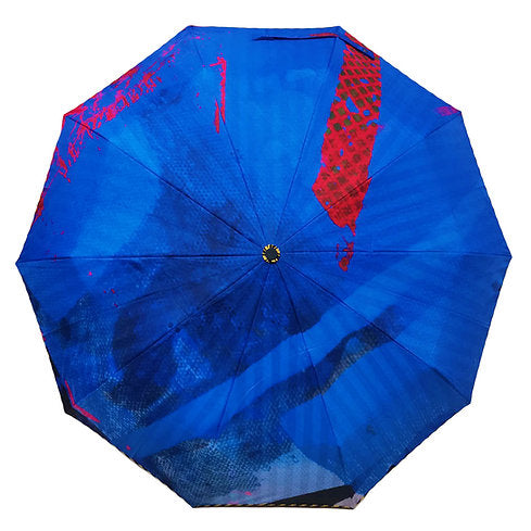 Clare O Connor Eco-Friendly Umbrella Blue