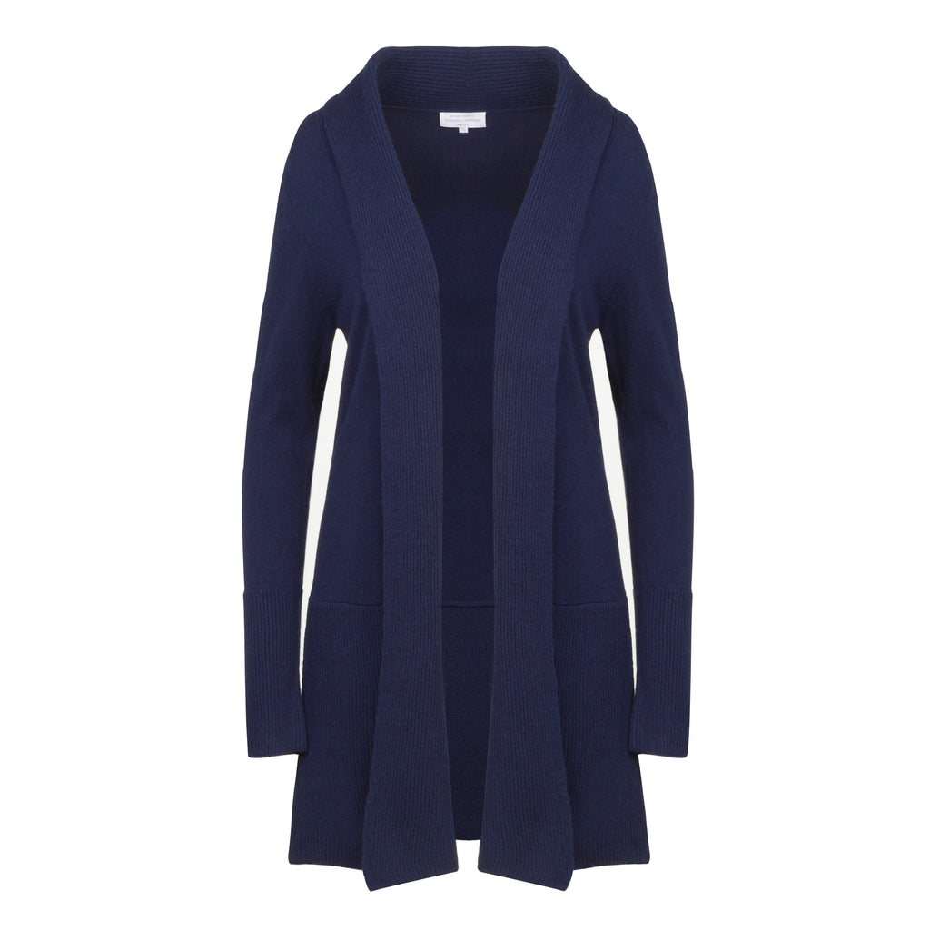 Cashmere Edge to Edge Cardigan in Navy