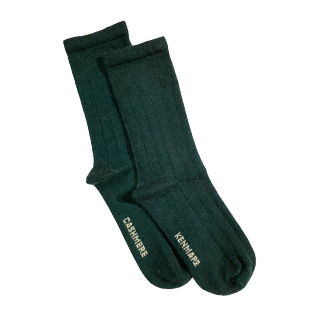 luxurious-green-kenmare cashmere-socks
