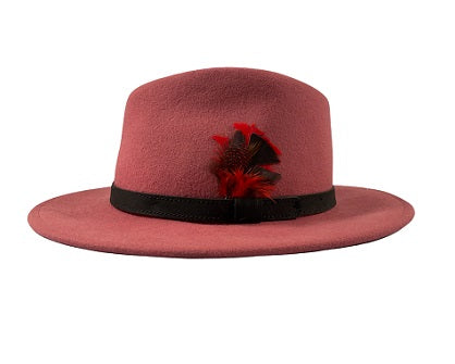 Blush-pink-rose-fedora-hat-with-feather