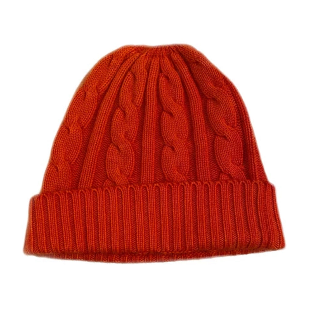 orange-cable-knit-pure-cashmere-beanie-hat